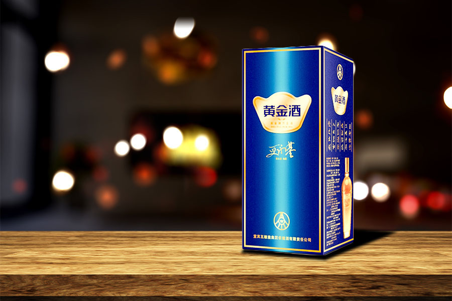 Gold wine wrapped paper
